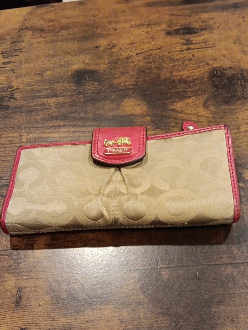 ✨ Vintage Coach Madison Op Art Sateen Skinny Wallet ✨